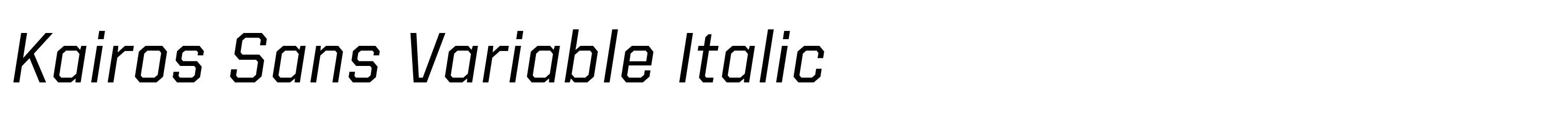 Kairos Sans Variable Italic